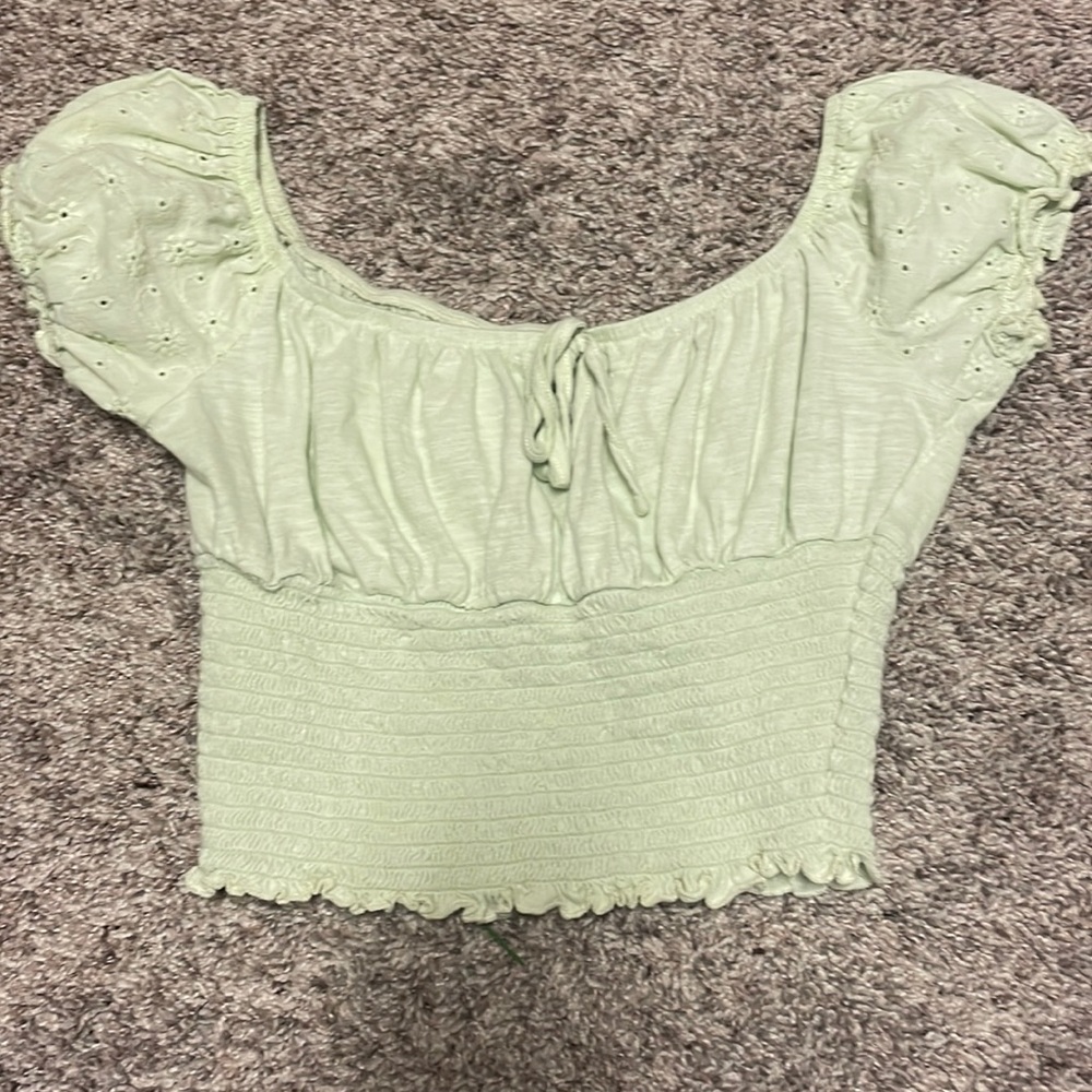 PACSUN GREEN CROP TOP
